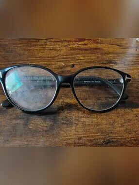 Tom Ford Matte Black Round Eyeglasses